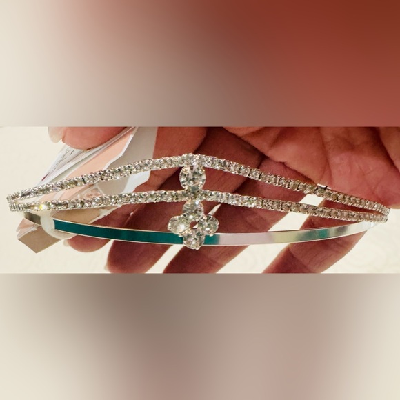 NWT LC Lauren Conrad Celebrate Silver tone Tiara - Picture 4 of 7